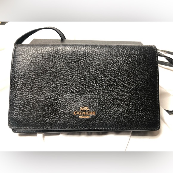 Coach Handbags - Black Coach Crossbody Purse— VERY NICE